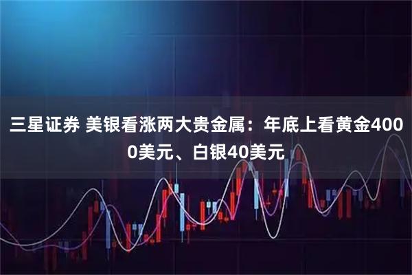 三星证券 美银看涨两大贵金属：年底上看黄金4000美元、白银40美元